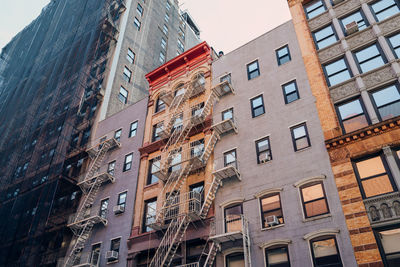 Low angle view of buildings in city