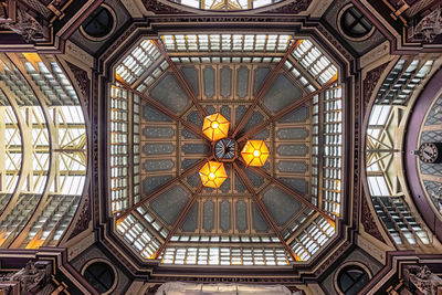 Low angle view of ceiling of building