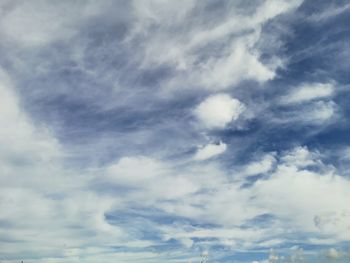 Low angle view of clouds in sky