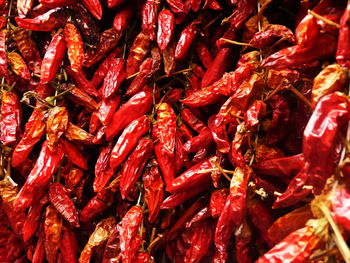 Full frame shot of red chili peppers