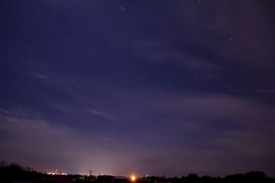 Low angle view of star field against star field