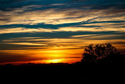 Scenic view of dramatic sky during sunset