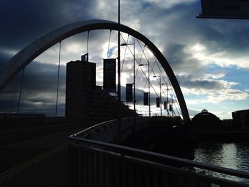 Low angle view of bridge over river