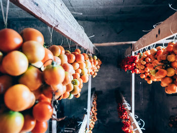 Fruits for sale at market stall