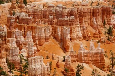 Rock formations at bryce canyon national park