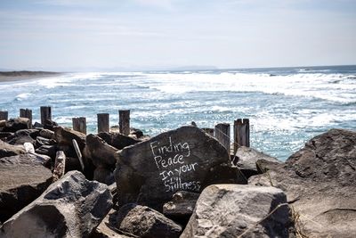 Scenic view of sea against sky