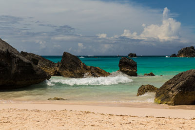 Scenic view of sea against sky