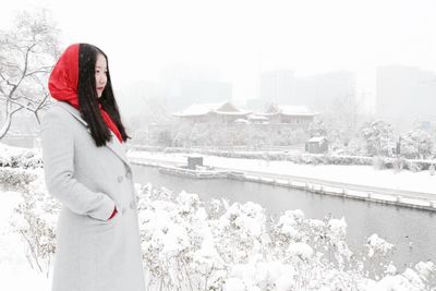 View of woman standing in park