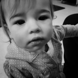 Close-up portrait of cute girl