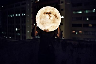 Woman at night