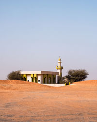 Abandoned mosque in the middle of dubai desert