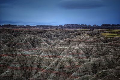 Scenic view of dramatic landscape against sky