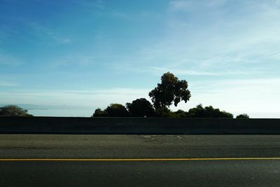 Road passing through trees