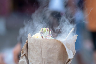 Close-up of ice cream