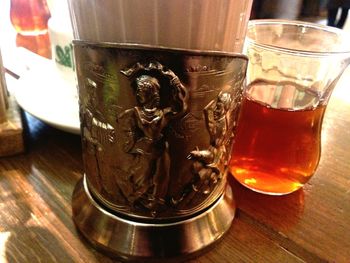 Close-up of food on table