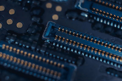 High angle view of computer keyboard on table