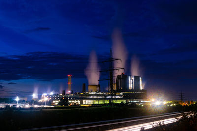 Power plant near the highway