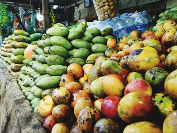 Fruits for sale at market stall