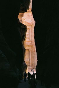 View of tourists at temple