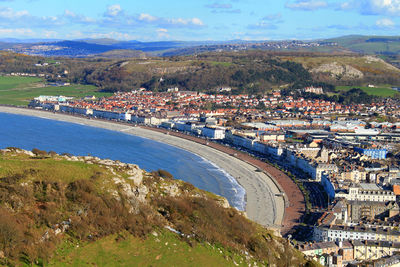 High angle view of cityscape