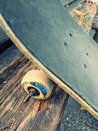 Close-up of metallic wood