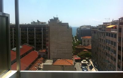 View of skyscrapers in city