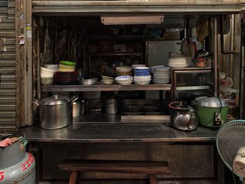 View of kitchen counter at home