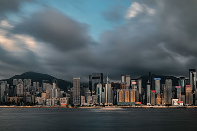 Modern buildings in city against sky