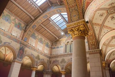 Low angle view of ceiling of building