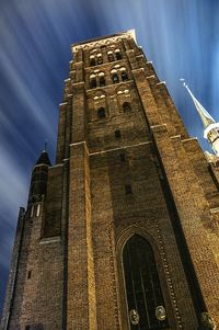 Low angle view of tower against sky