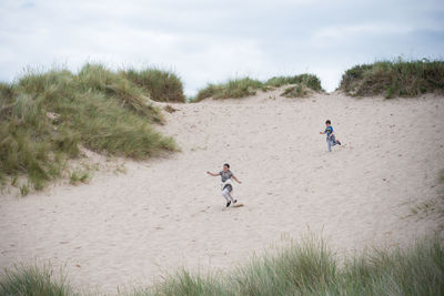 Full length of people on landscape