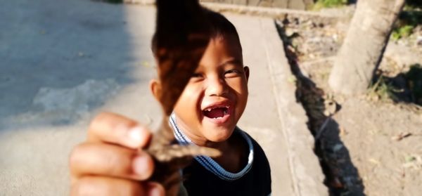 Portrait of smiling cute boy