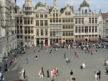 Group of people in front of building
