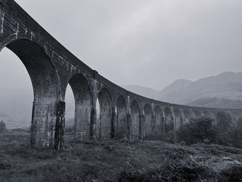 Viaduct against mist