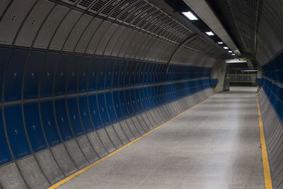 View of empty subway station