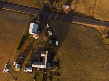 High angle view of agricultural field