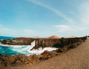 Panoramic view of beach against sky