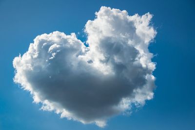 Low angle view of clouds in blue sky