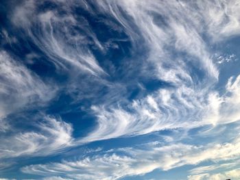 Low angle view of clouds in sky