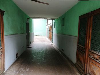 Empty corridor of building