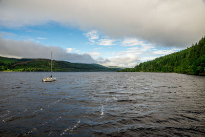 Scenic view of river against sky