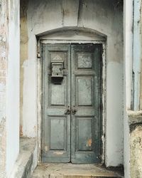 Close-up of closed door