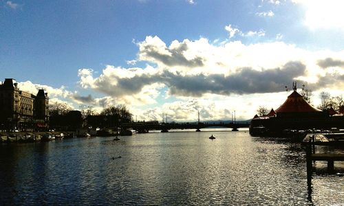 Scenic view of river against sky