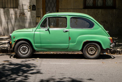 Vintage car on street