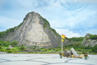 Scenic view of mountain against sky