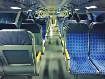 Empty seats in train