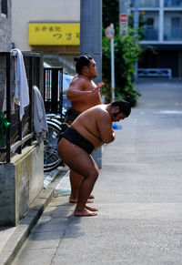 Man standing on street