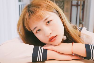 Close-up portrait of girl