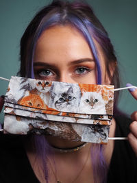 Close-up portrait of a beautiful young woman