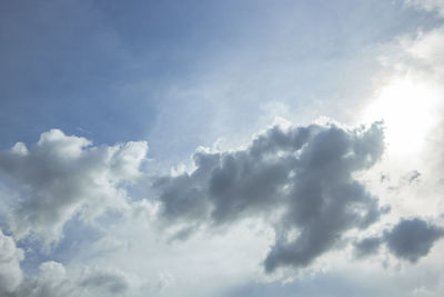 Low angle view of clouds in sky